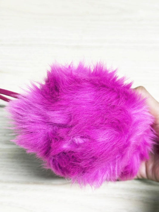 faux fur fluffy plush ear muffs - good market thrift store