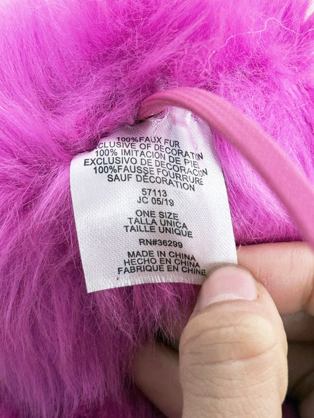 faux fur fluffy plush ear muffs - good market thrift store