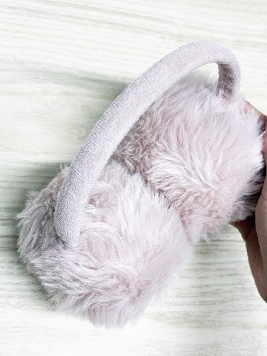faux fur fluffy plush ear muffs - good market thrift store