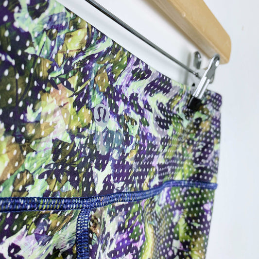 lululemon wunder under pant luxtreme floral multi - size 8
