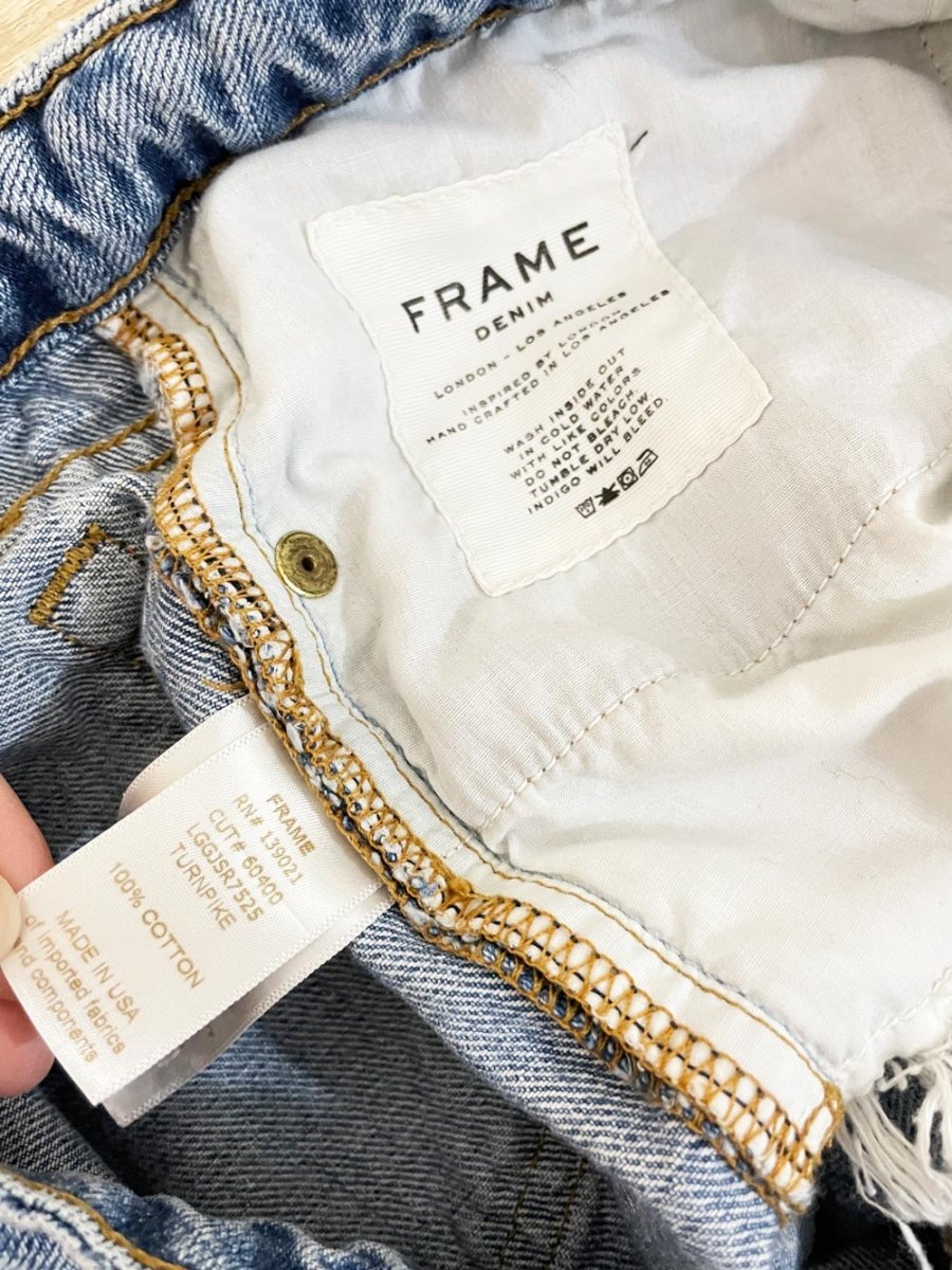 frame le grand garcon cut off denim shorts | turnpike | made in USA - good market thrift store