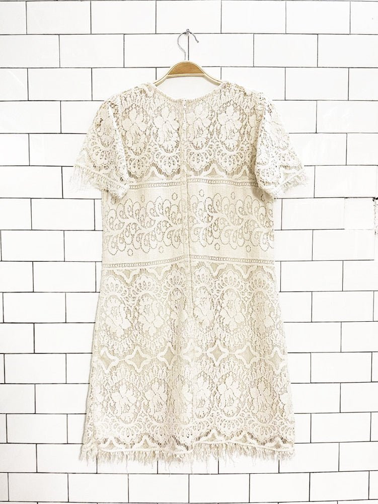 free people beautiful dreamer lace mini dress - good market thrift store