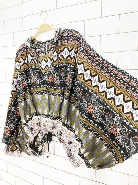 free people oversized cropped lightweight beach hoodie - good market thrift store