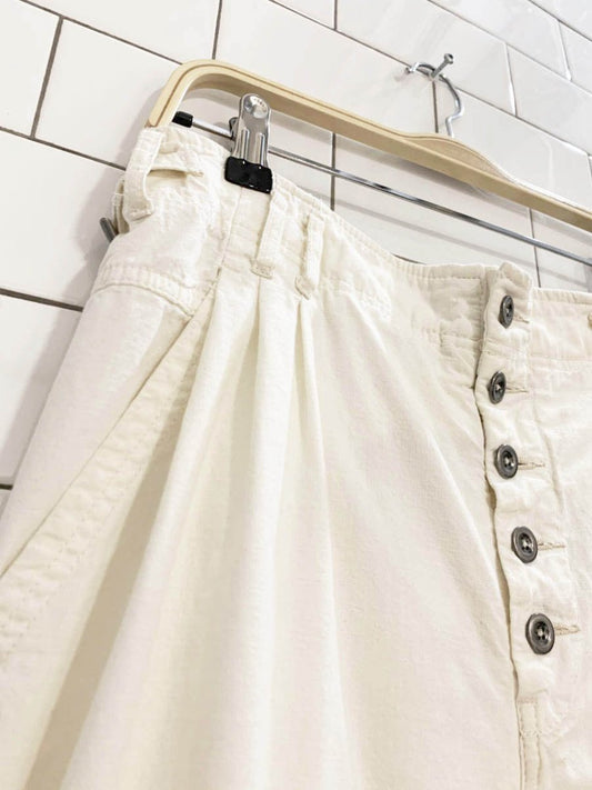 free people pleated button fly casual pants - good market thrift store