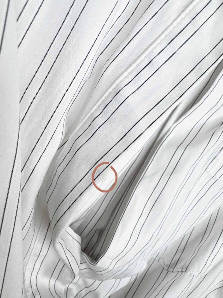 free people striped crop twist front menswear shirt - good market thrift store