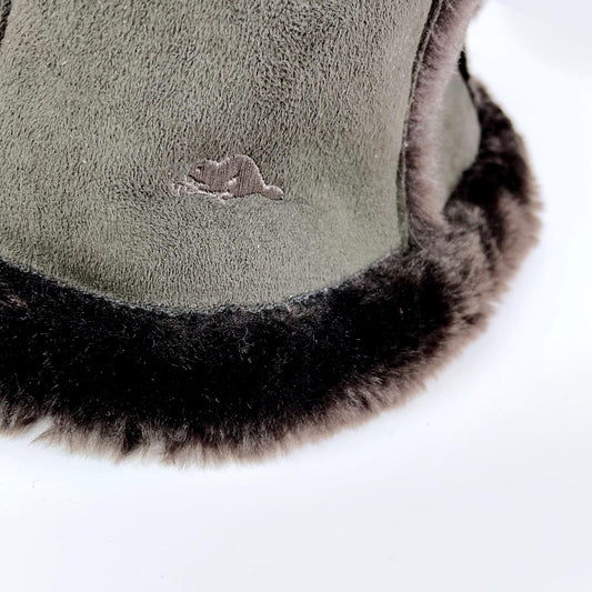 vintage roots faux fur bucket hat