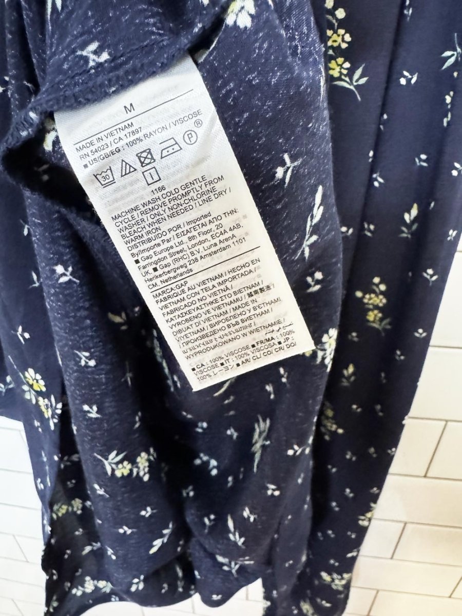 gap micro floral wrap tie waist midi skirt - good market thrift store
