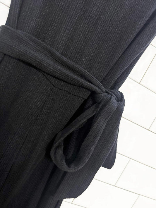 gap ribbed stretch belted wide leg jumpsuit - good market thrift store
