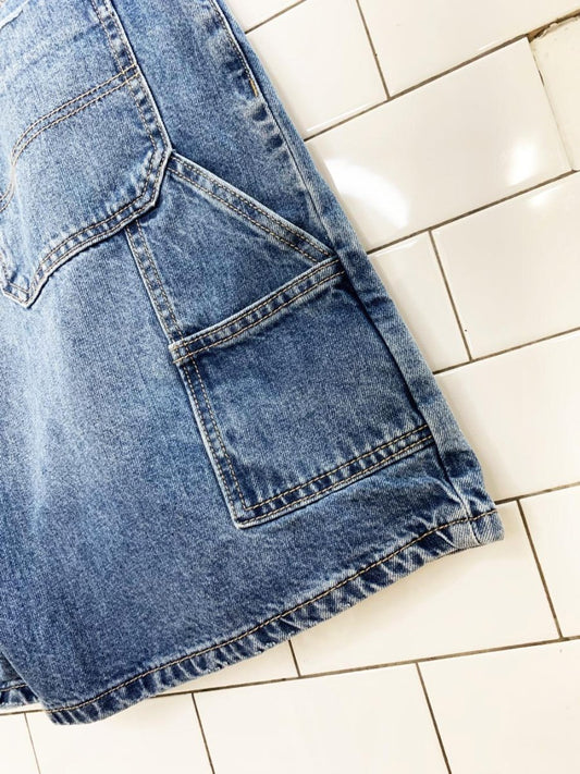 garage bermuda skater jorts long denim shorts - good market thrift store