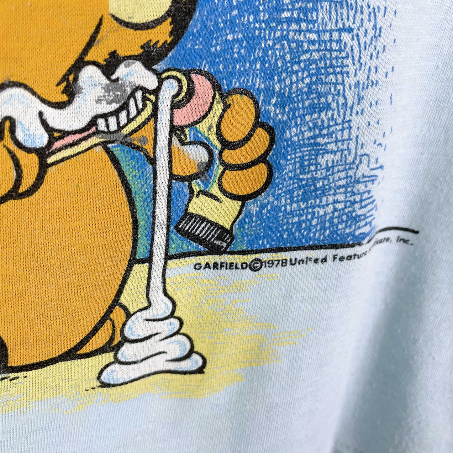 vintage 70s garfield ringer tee - size small