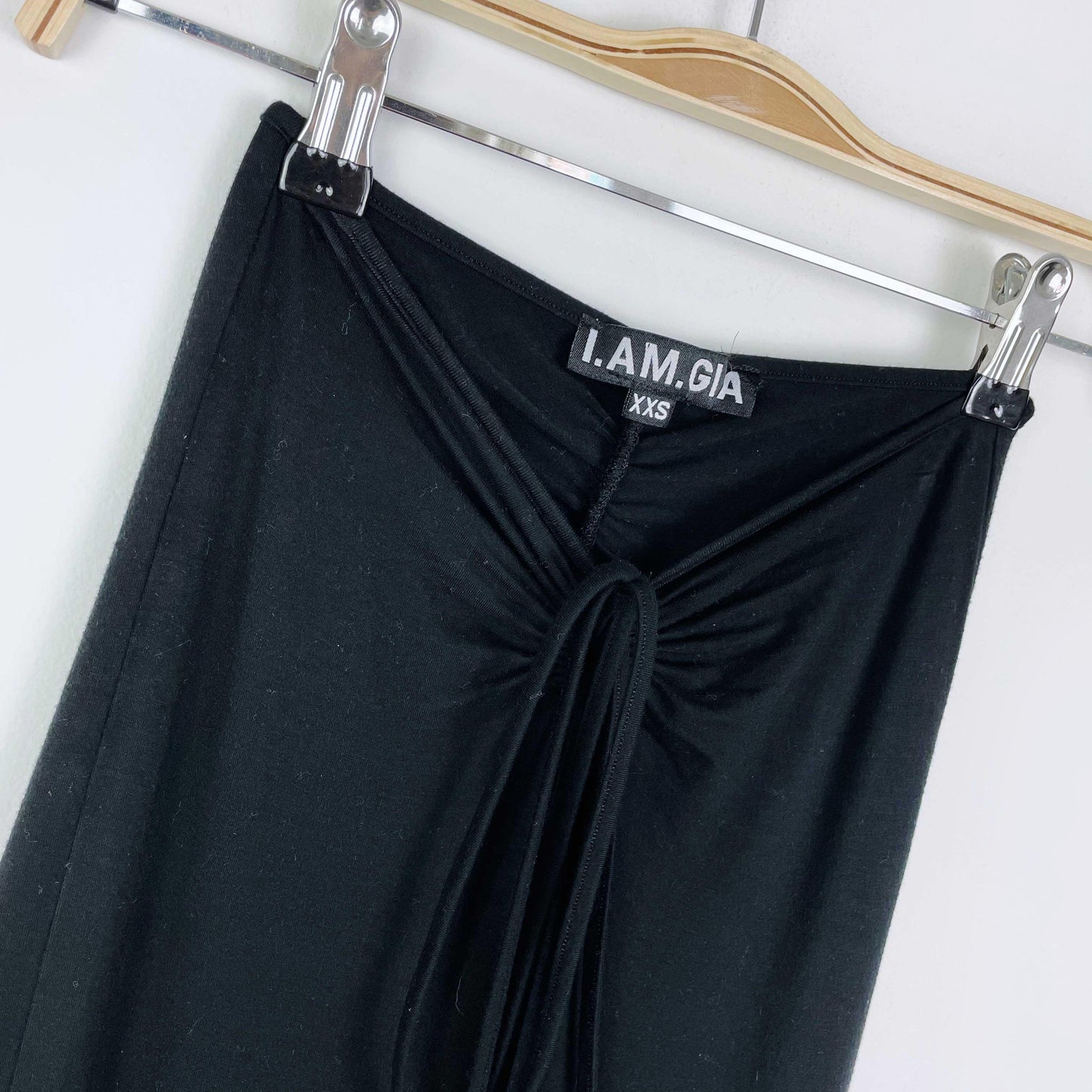 i.am.gia halo bamboo ruched tie pants - size xxs
