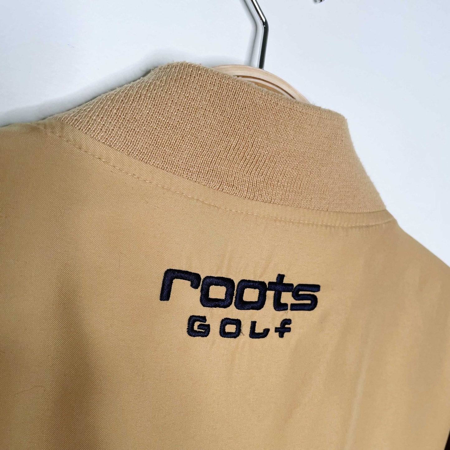 vintage 00s roots golf 1/4 zip pullover windbreaker