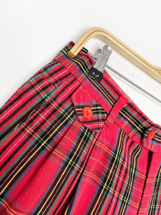 golf knickers linen - blend tartan plaid pleated trouser - good market thrift store