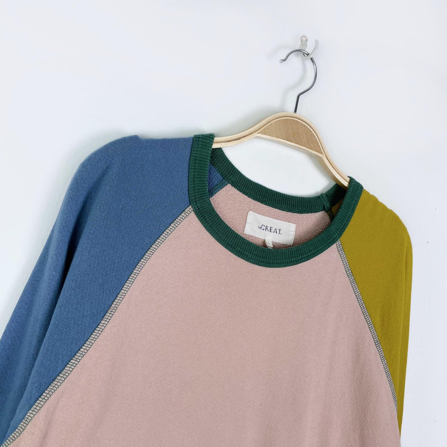 the great colorblock oversized college crew - size 1