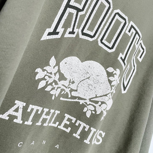 vintage 90s roots big cooper logo distressed crew