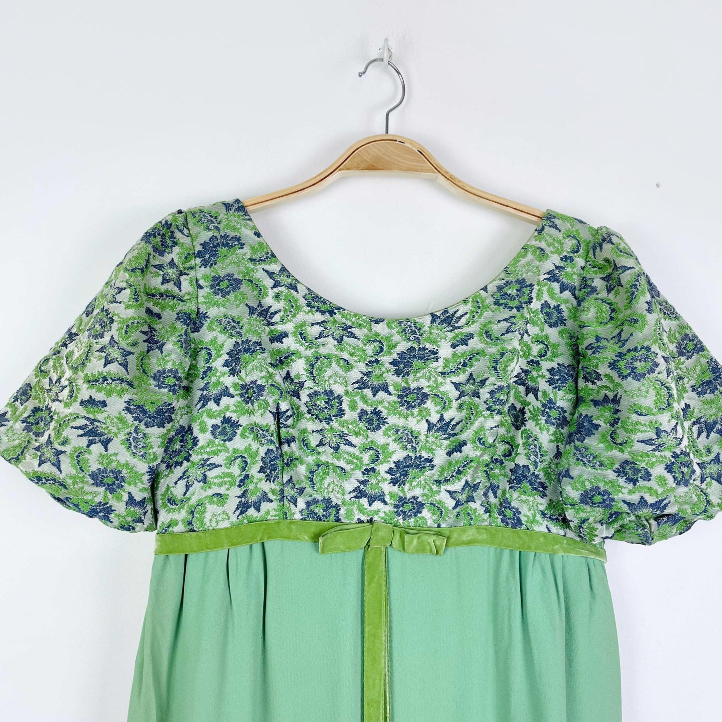 vintage 60s mod empire waist formal dress