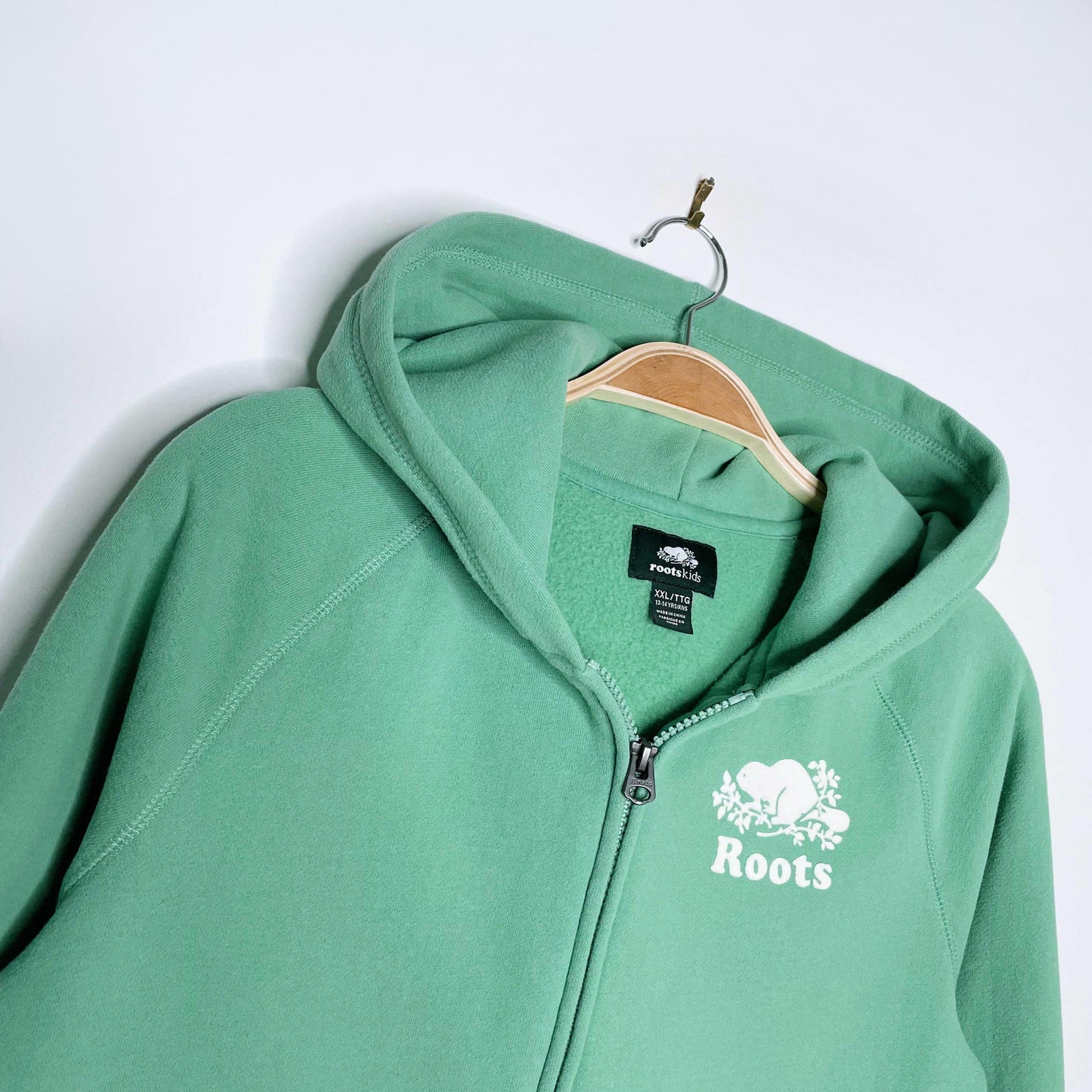 roots 2023 green original full zip hoodie