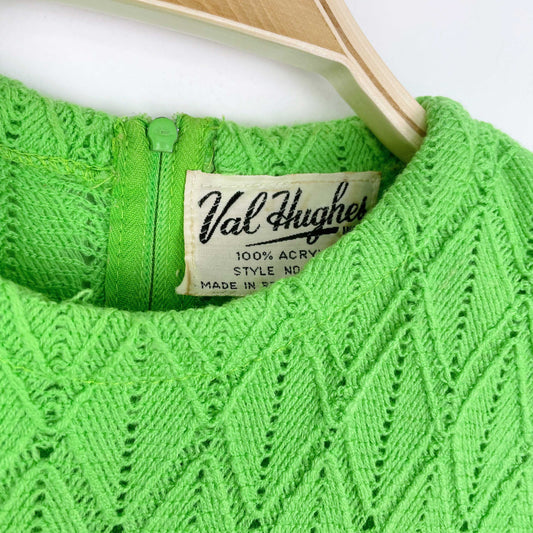 vintage 60s val hughes sleeveless knit top