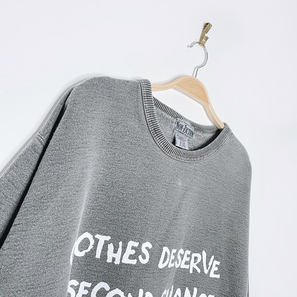 vintage 90s non-fiction x earth activist faded cottage crew