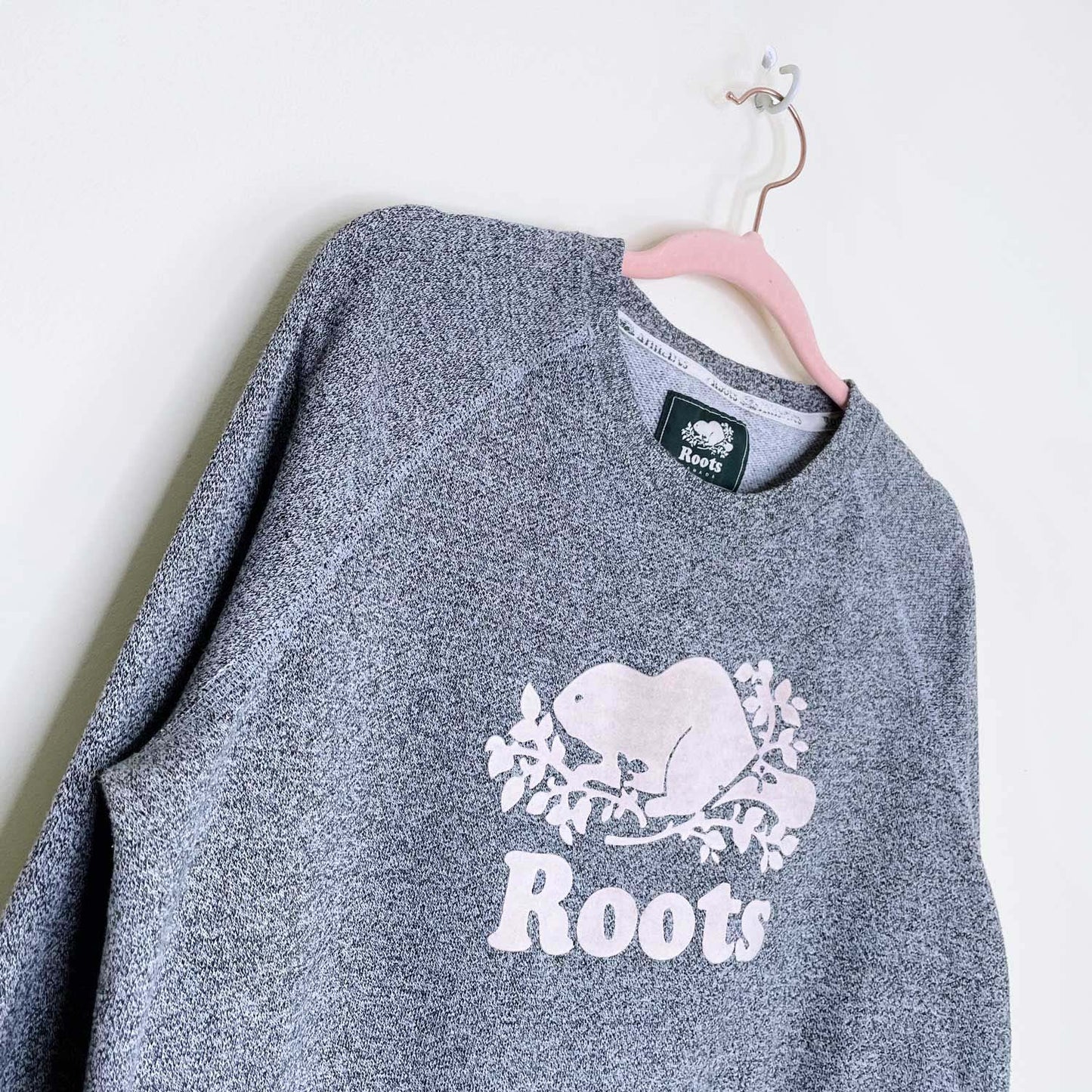 roots original cooper beaver crew sweatshirt - size medium