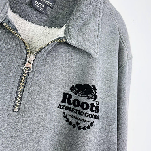 00's roots original cooper relaxed 1/4 zip stein - size xl
