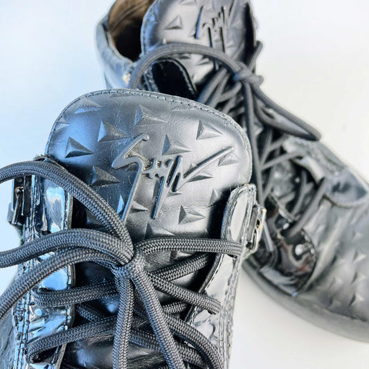giuseppe zanotti high top leather sneakers