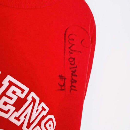 vintage 90s montreal canadiens guy carbonneau 21 signed sweatshirt - good market thrift store