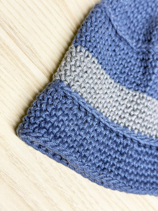 handmade crochet two - tone bucket hat - good market thrift store