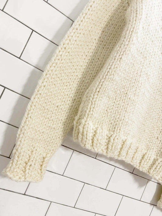 handmade with love wool - blend chunky knit sweater - good market thrift store
