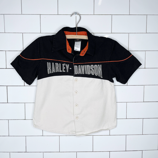 baby harley davidson button down shirt - size 4
