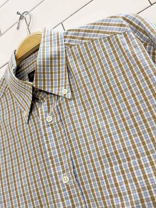 harry rosen check dress shirt | made in Italy - good market thrift store