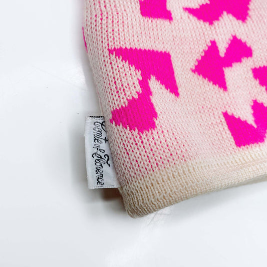 vintage conte of florence pink pom ski toque - one size