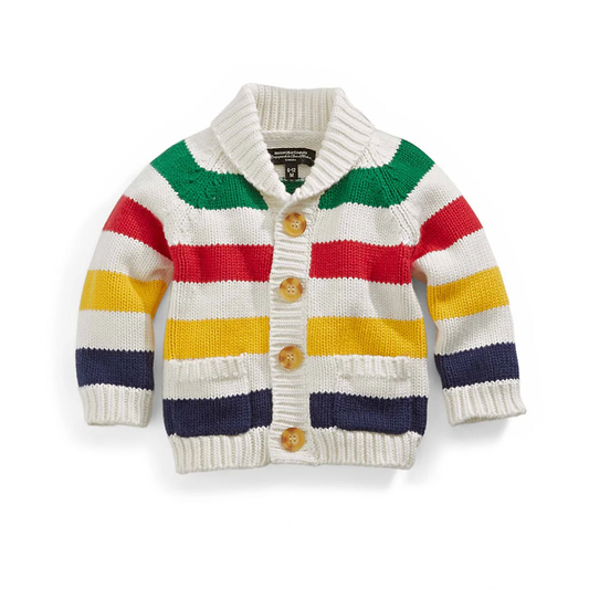 hbc stripes knit cardigan - size 18-24M