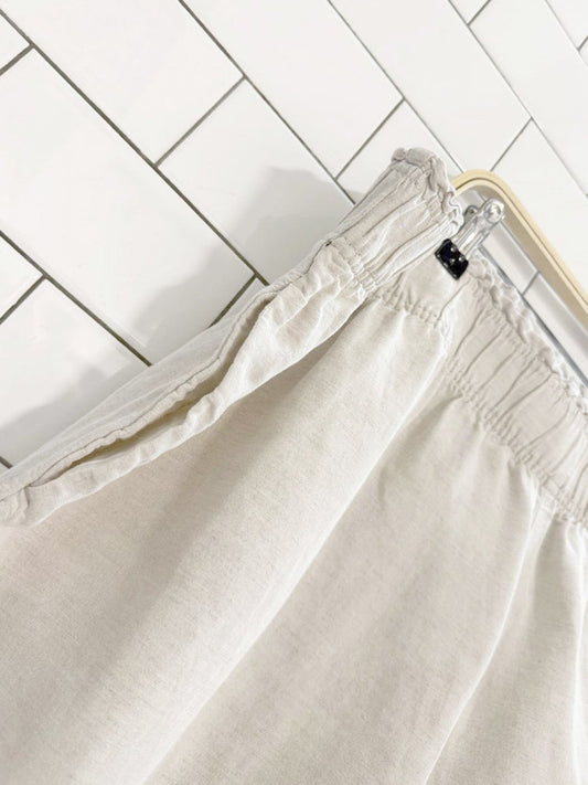 h&m linen blend pocketed cinch waist mini shorts - good market thrift store