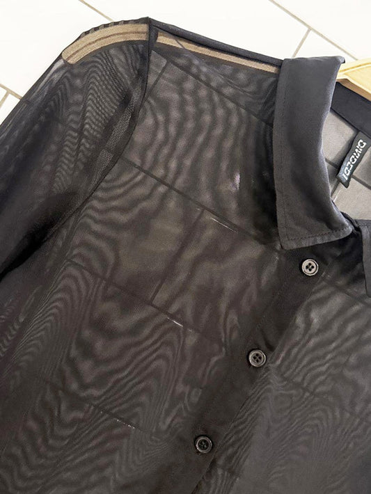h&m mesh full button shirt - good market thrift store