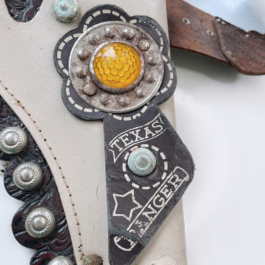 vintage 50's texas ranger leather gun holster