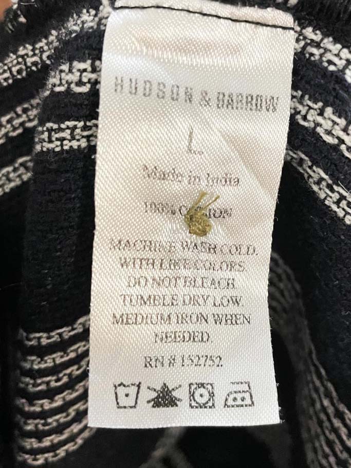 hudson & barrow woven striped full button shirt | made in india - good market thrift store