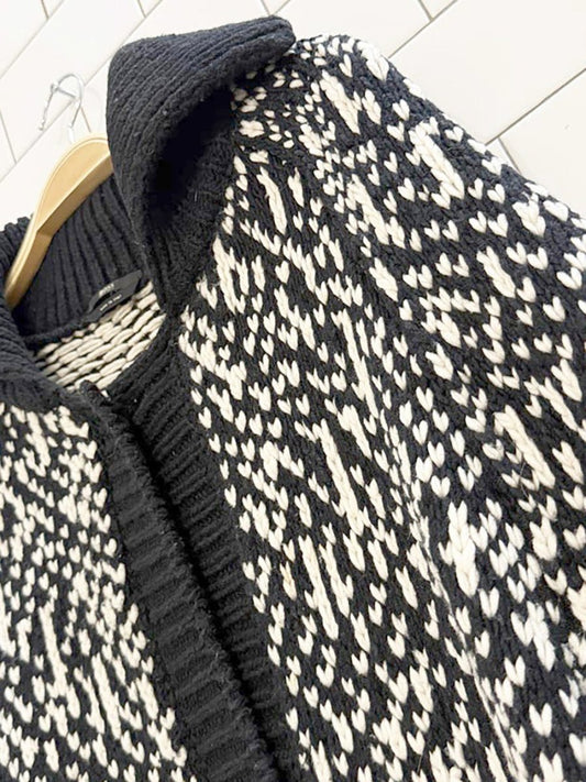 hugo boss wool - blend chunky knit cocoon cardigan | made in Italy - good market thrift store