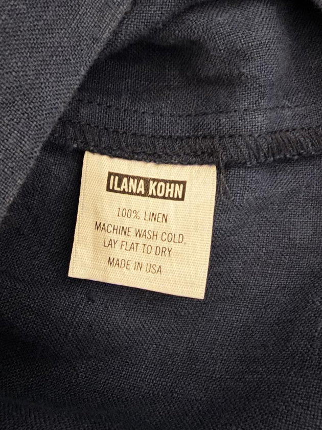 ilana kohn 100% linen full button maxi dress | made in USA - good market thrift store
