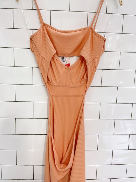 nwt caution to the wind bustier cut out maxi dress