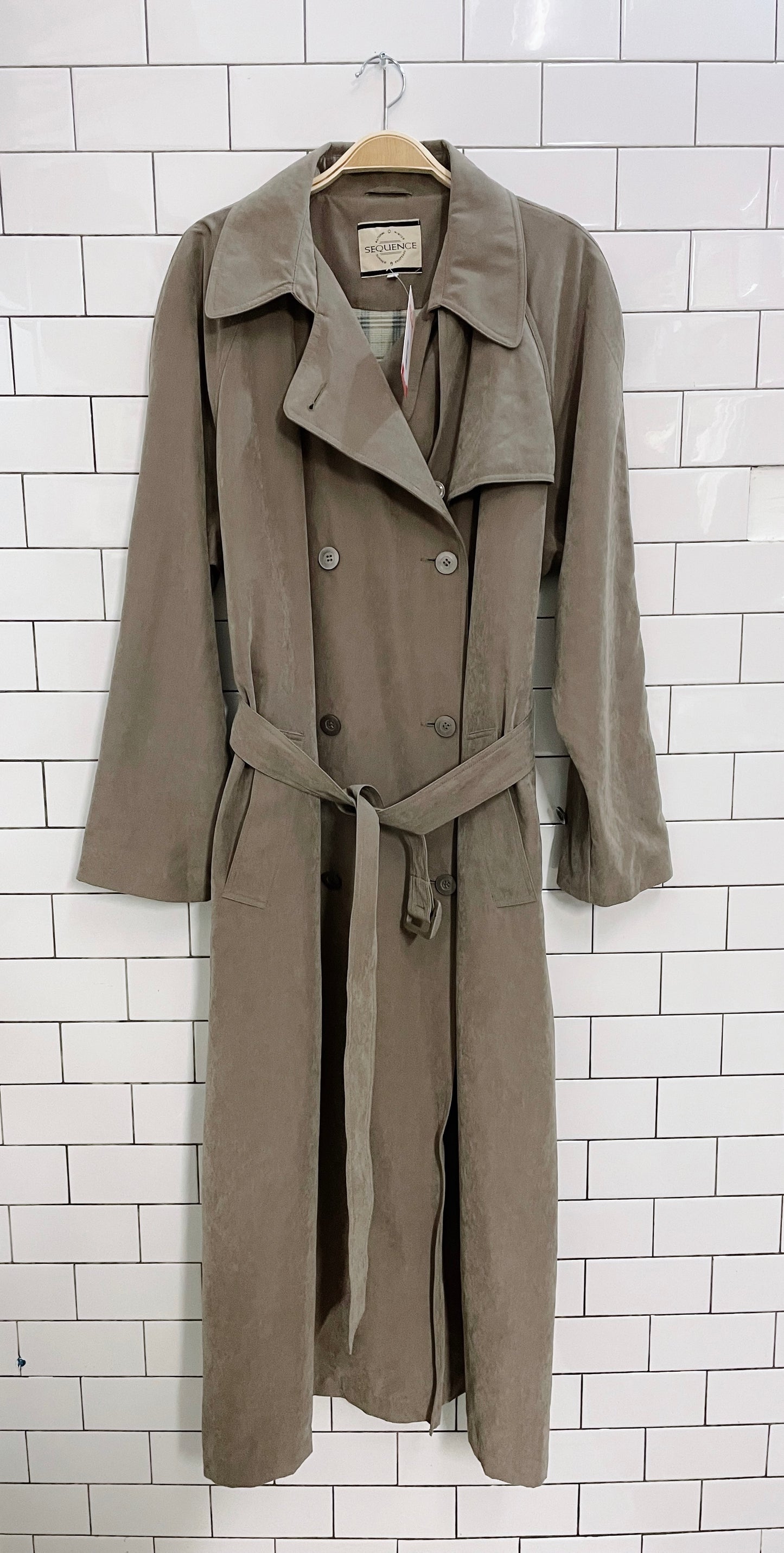 vintage sequence soft touch trench