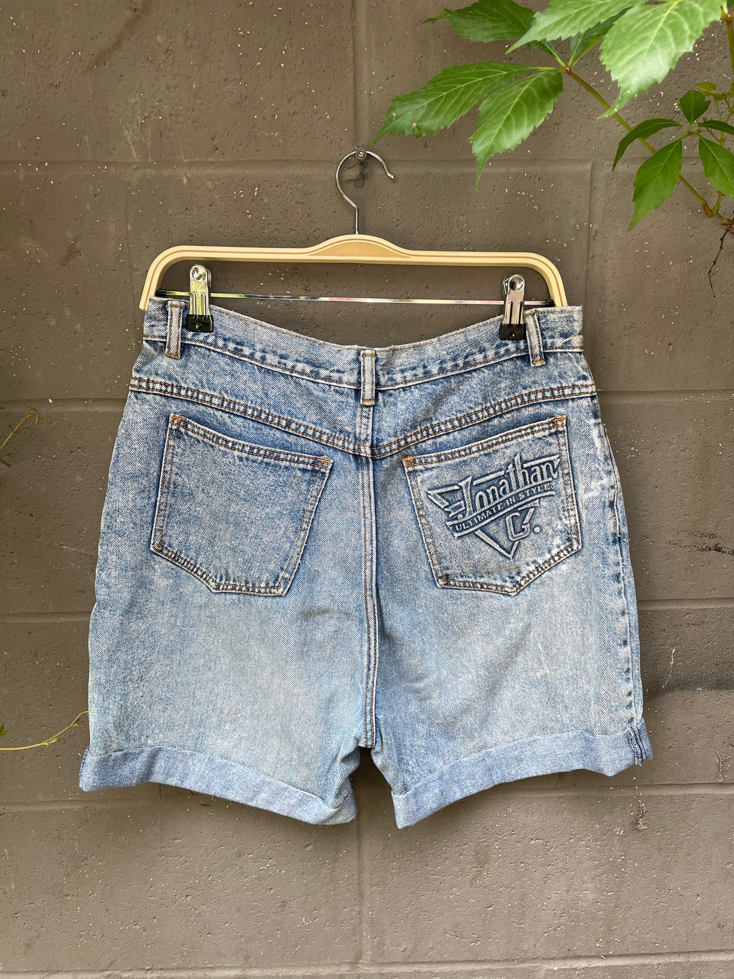vintage jonathan g long denim shorts