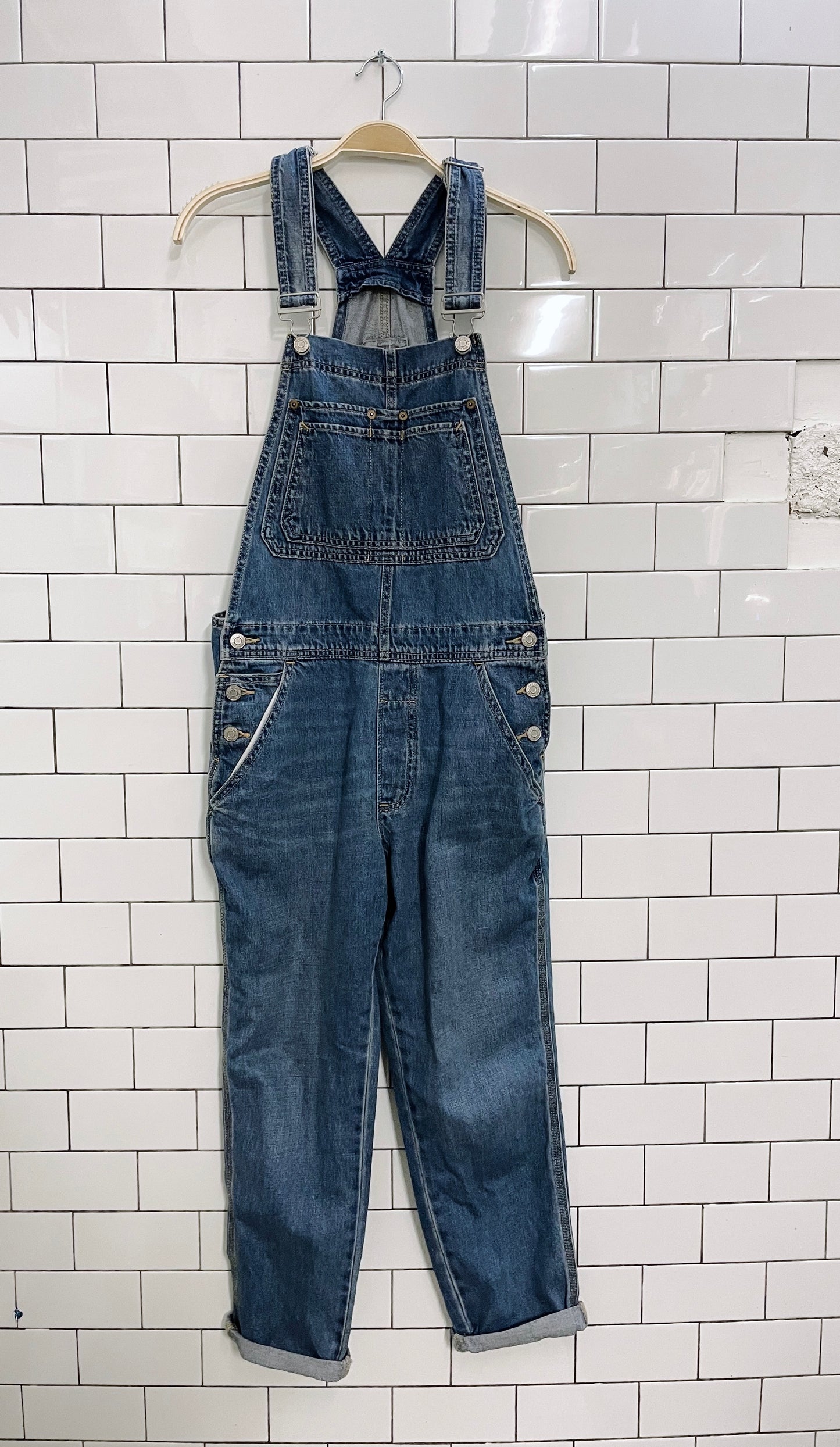 gap denim overalls