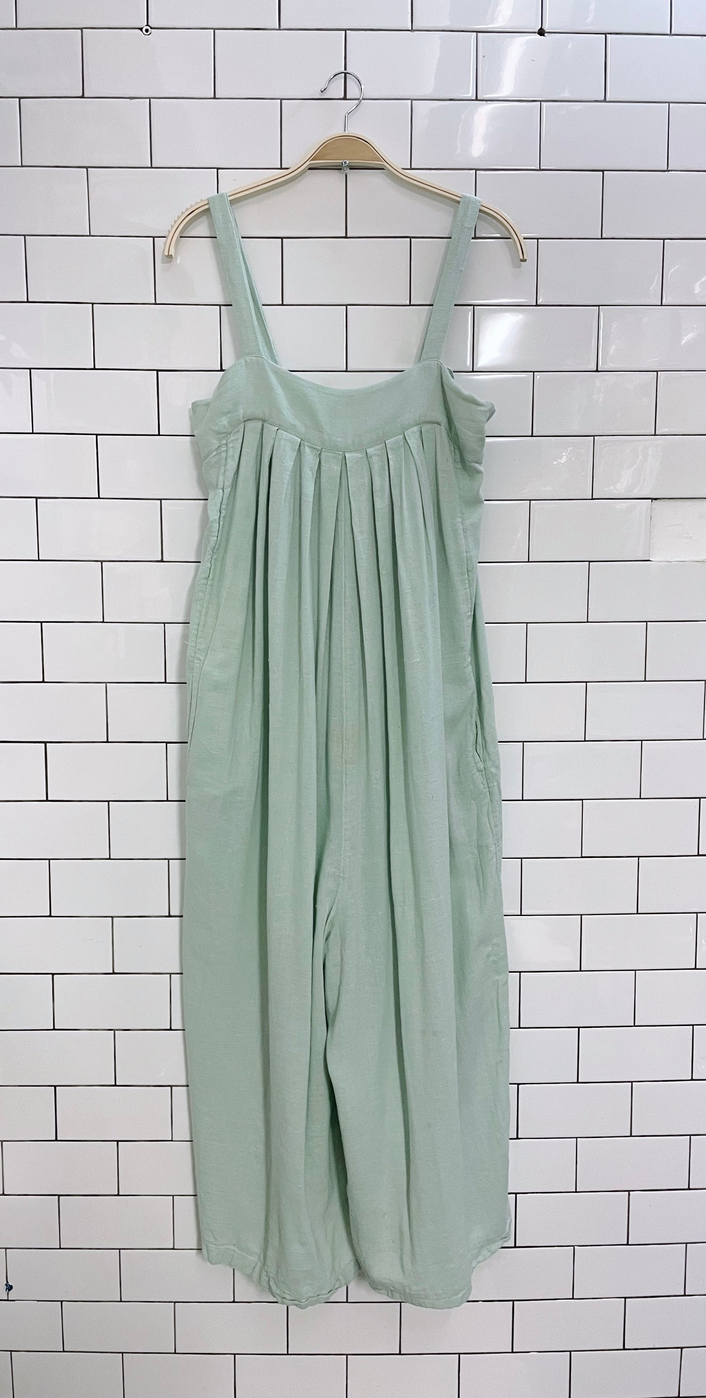 coromandel pleated wide leg jumpsuit