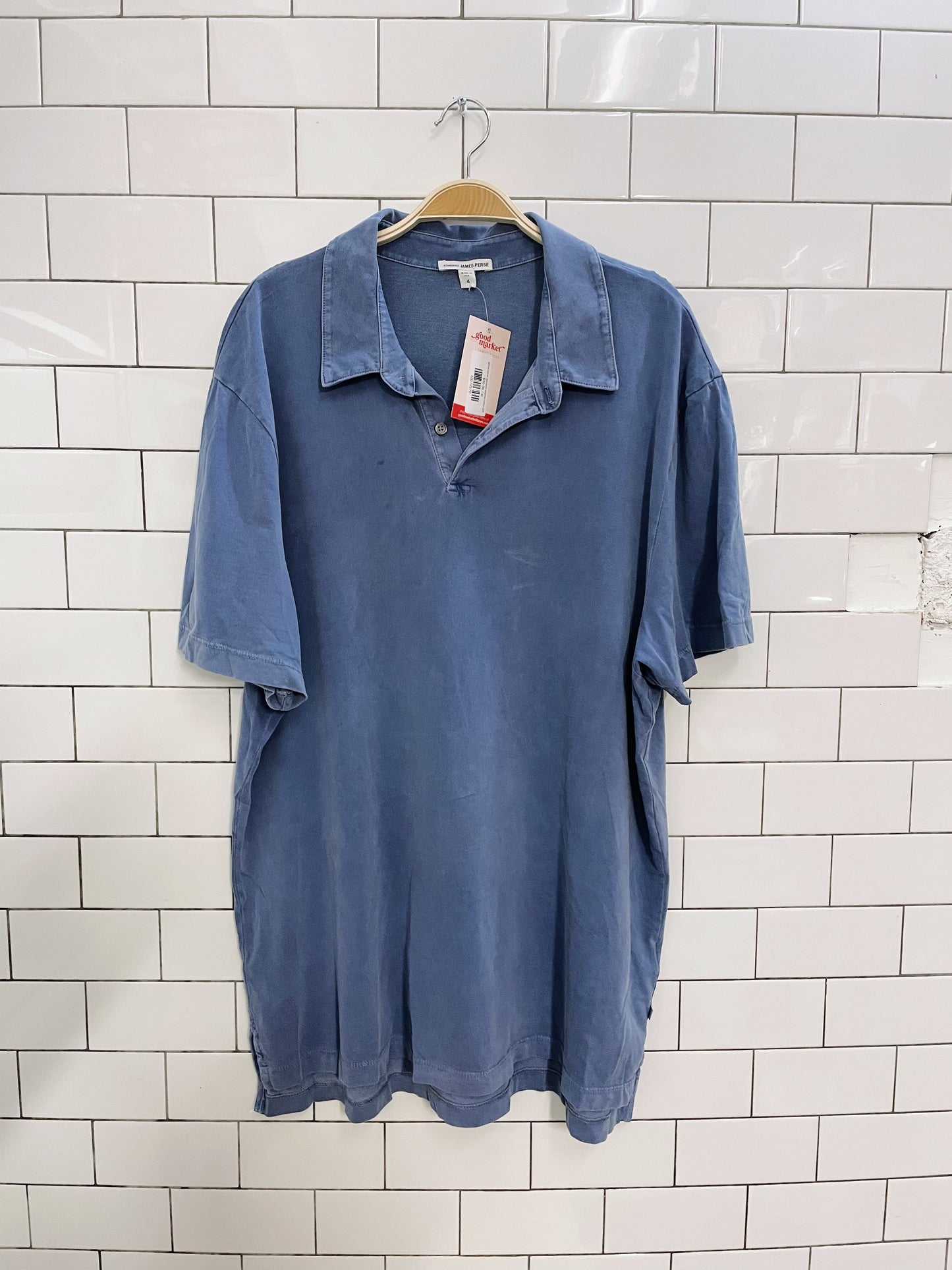 james perse standard supima cotton polo