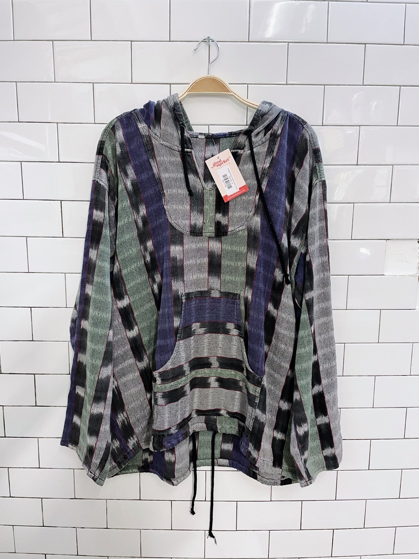 vintage woven baja beach hoodie