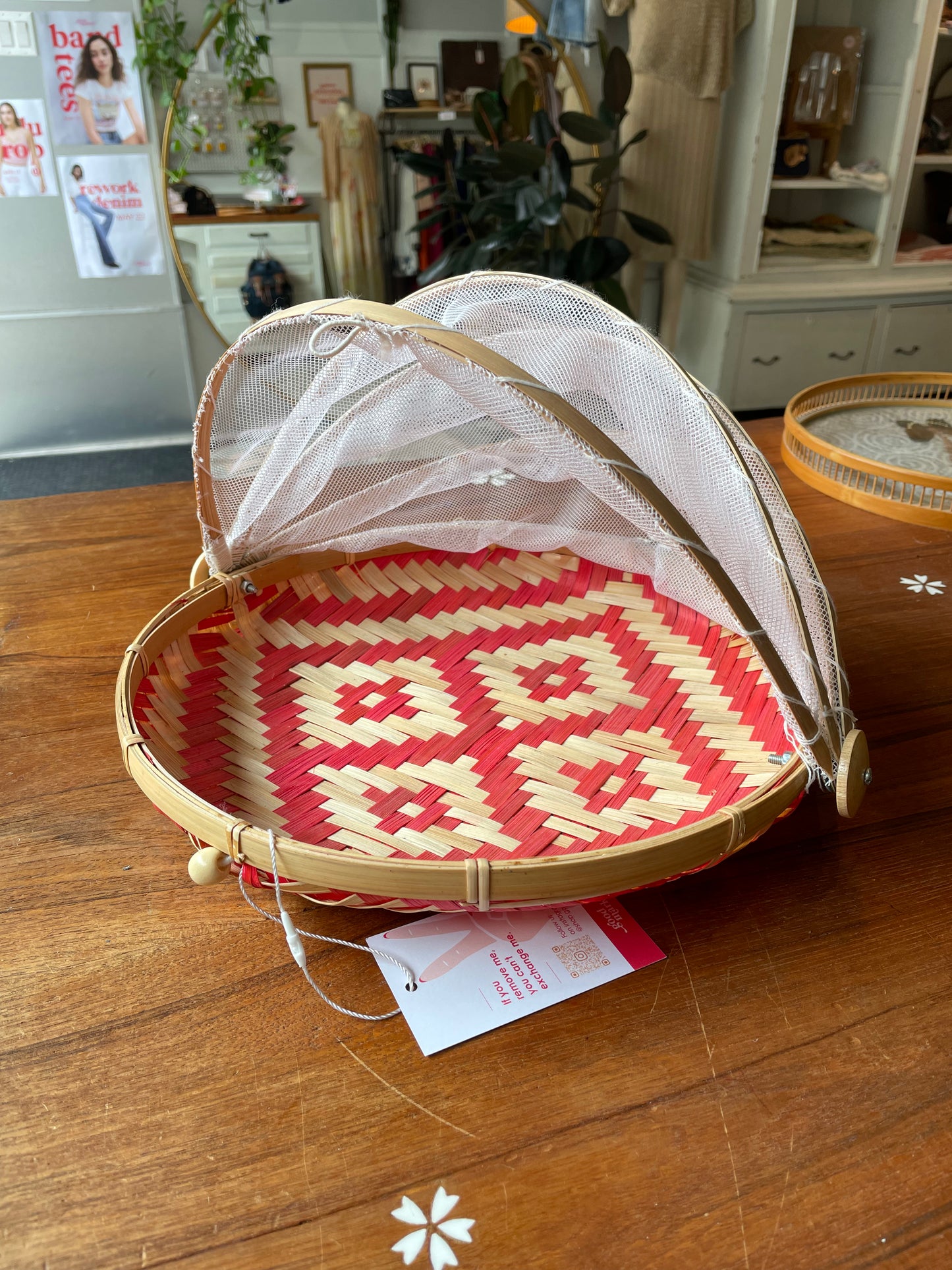 summer woven diamond pinic plate cover