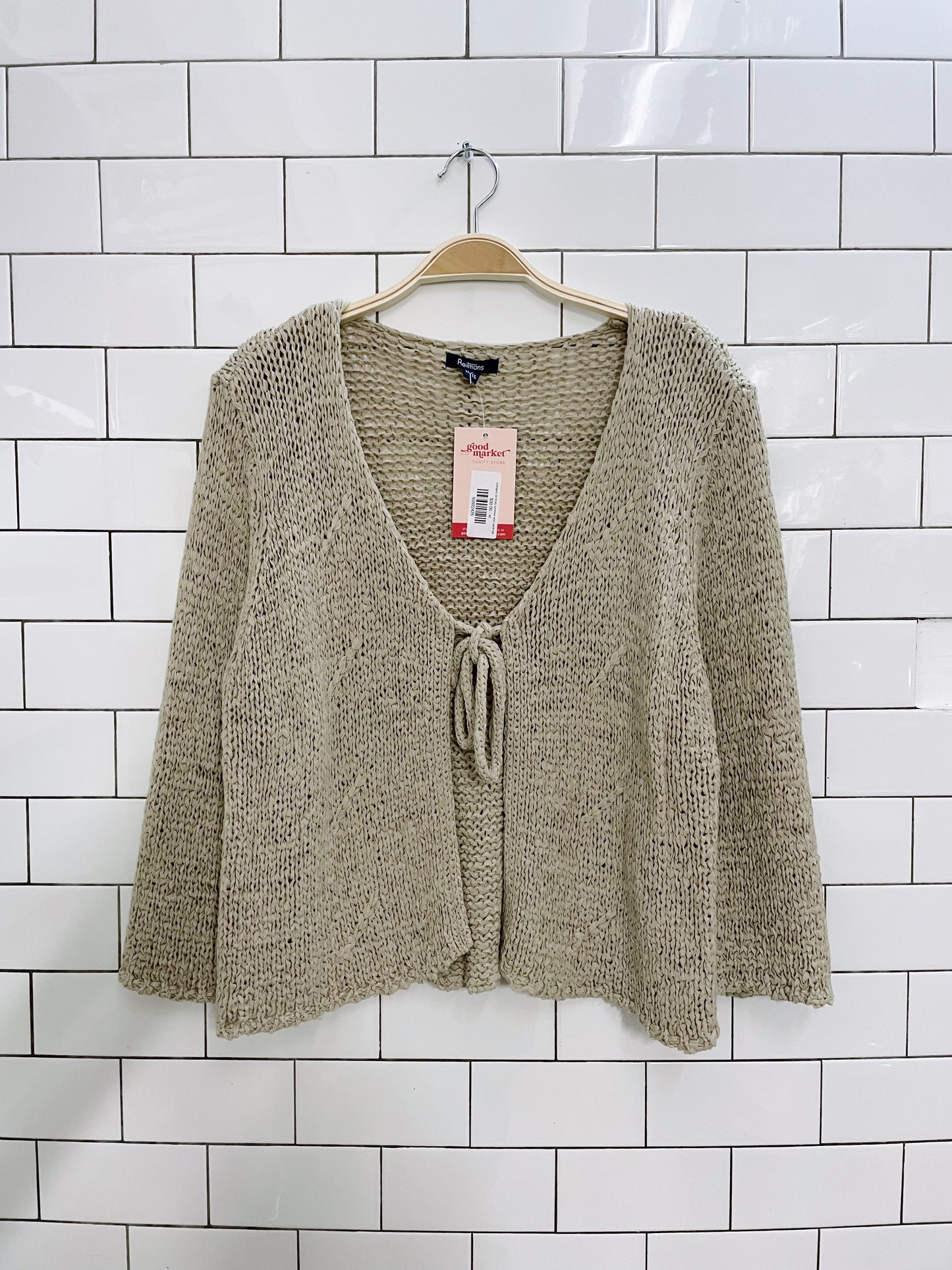 reitmans tie front summer knit cardi top