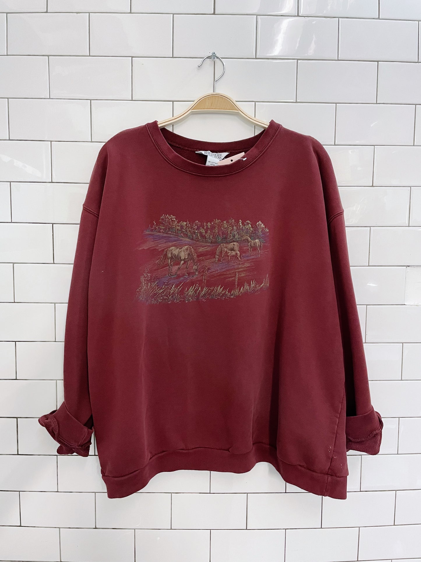 vintage 00s NR horses crew