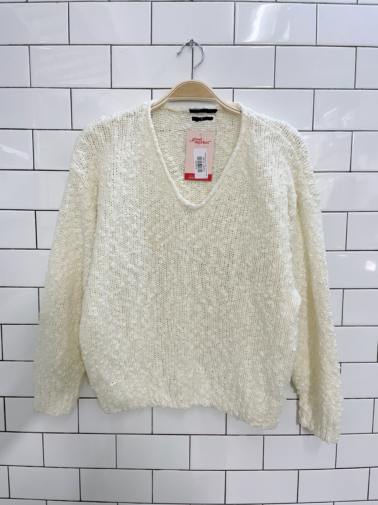 vintage boucle v-neck summer knit